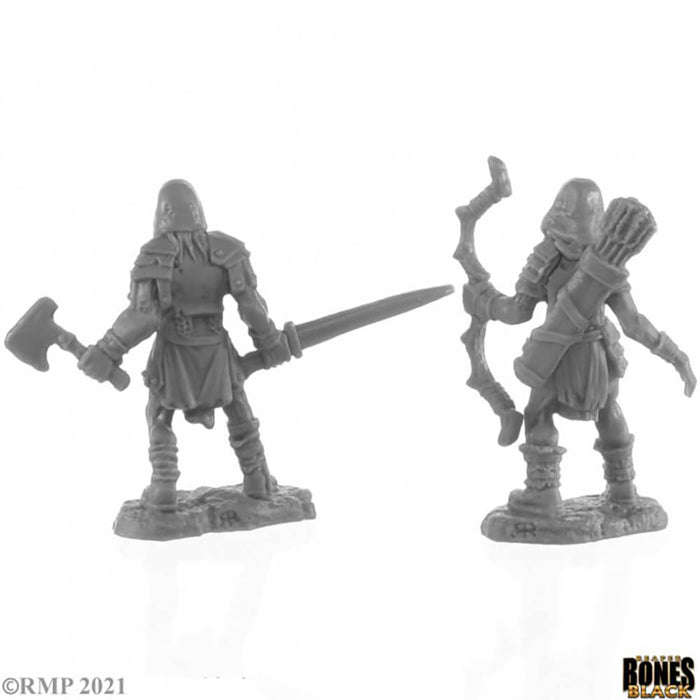 Mini - Reaper Bones Black 44142 Rune Wight Hunters (2ct)