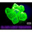 Dice 7-set Lab Translucent (16mm) 30062 Rad Green / White