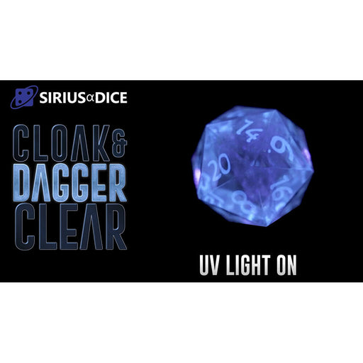 Dice 7-set Cloak and Dagger (21mm) Clear