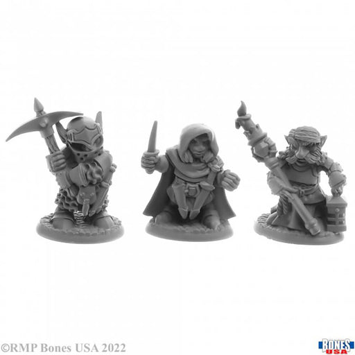 Mini - Reaper Bones USA 30063 Deep Gnome Warriors (3ct)