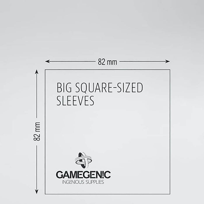 Sleeves Gamegenic Big Square (Lime 82x82mm 50ct) Clear