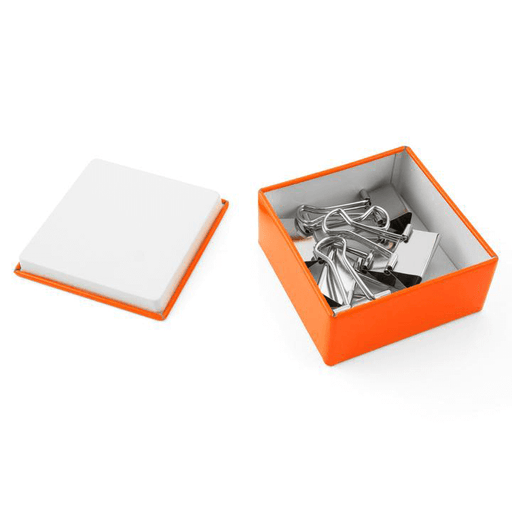 Boxie Minibox Square Tin : Orange / White