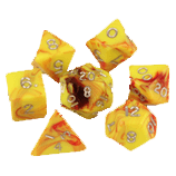 Dice 7-set Giant Toxic (35mm) Red Yellow