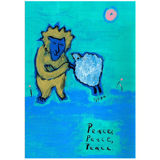 Greeting Card (3x5in) Peace, Peace, Peace