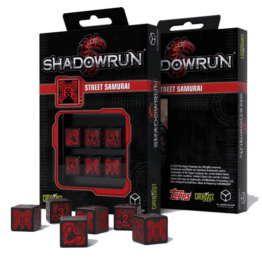 Dice Set 6d6 Shadowrun (16mm) Street Samurai