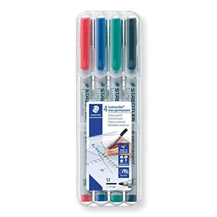 Wet Erase Marker Staedtler Lumocolor (4ct) Color