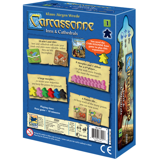 Carcassonne (2nd ed) Expansion 1 Inns & Cathedrals