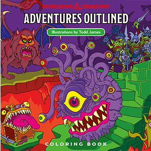 Coloring Book D&D Adventures Outlined by Todd James