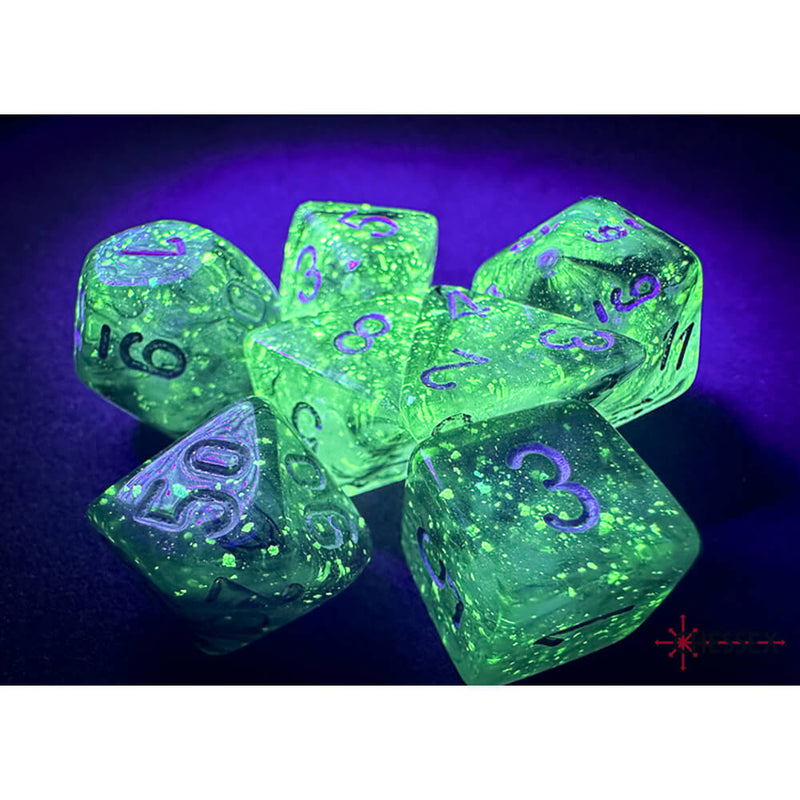 Dice 7-set Borealis (16mm) 27578 Light Smoke / Silver