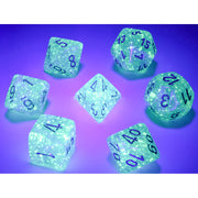 Dice 7-set Borealis (16mm) 27585 Teal / Gold