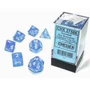 Dice 7-set Borealis (16mm) 27586 Sky Blue / White