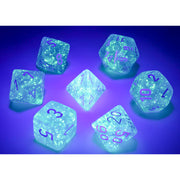 Dice 7-set Borealis (16mm) 27586 Sky Blue / White