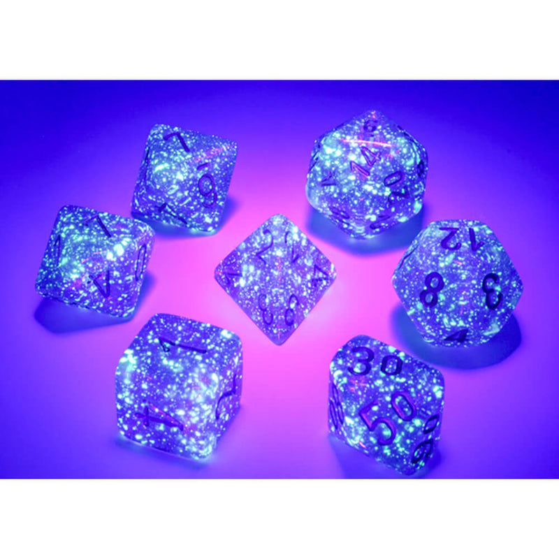 Dice 7-set Borealis Luminary (16mm) 27587 Royal Purple / Gold