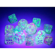 Dice 7-set Nebula (16mm) 27545 Wisteria / White