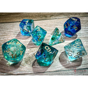 Dice 7-set Nebula (16mm) 27556 Oceanic / Gold
