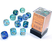 Dice Set 12d6 Nebula (16mm) 27756 Oceanic / Gold