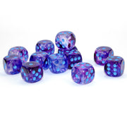 Dice Set 12d6 Nebula (16mm) 27757 Nocturnal / Blue