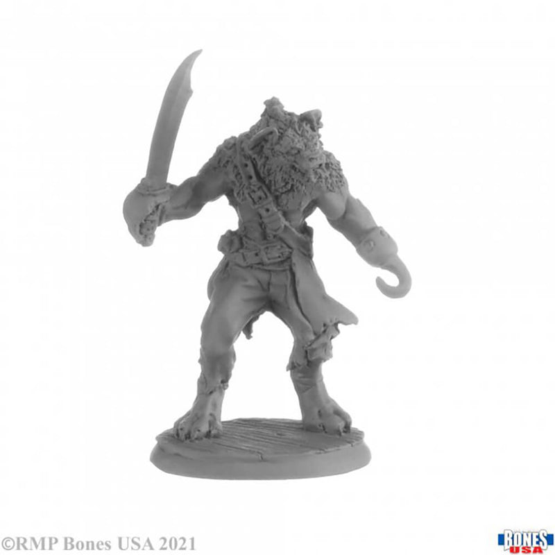 Mini - Reaper Bones USA 30038 Hackle Blackhook Gnoll Pirate