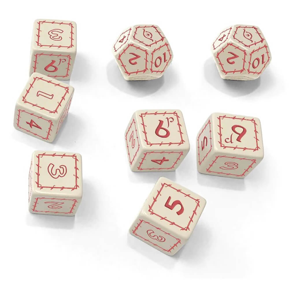 Dice Set The One Ring (2d12, 6d6, 16mm) White / Red