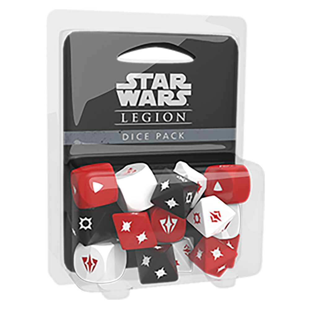 Dice Set Star Wars Legion (9d8, 6d6, 16mm) Black / Red / White