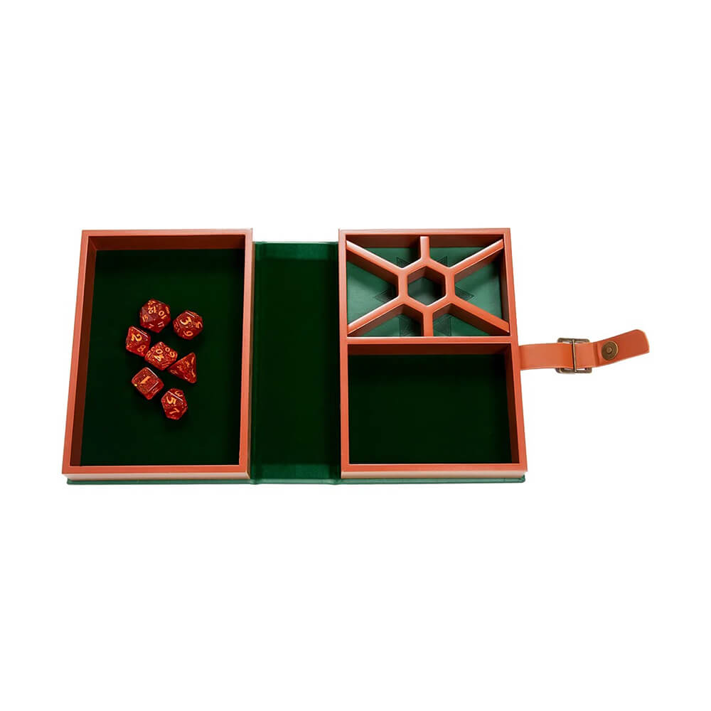 Dice Tray (5x7in) Critical Role Dice Tome Leather / Felt — Twenty