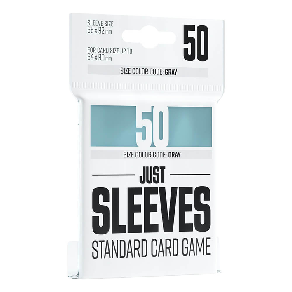 Sleeves Gamegenic Just Sleeves (Gray 66x92mm 50ct) Clear — Twenty Sided