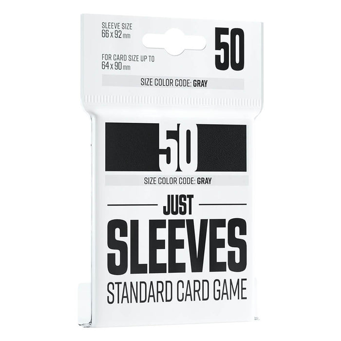 Sleeves Gamegenic Just Sleeves (Gray 66x92mm 50ct) Black