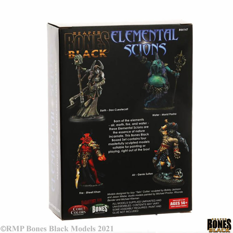 Mini - Reaper Bones Black 44147 Elemental Scions (4ct)