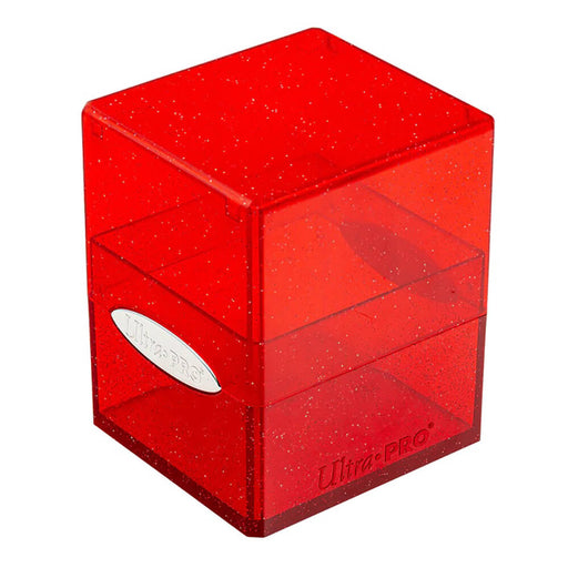 Deck Box - UP Satin (100ct) Satin Cube : Glitter Red