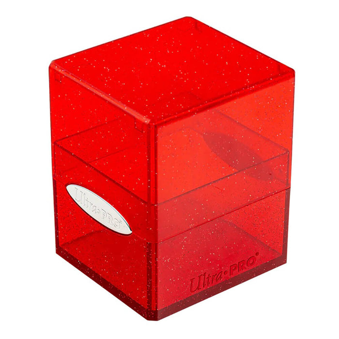 Deck Box - UP Satin (100ct) Satin Cube : Glitter Red