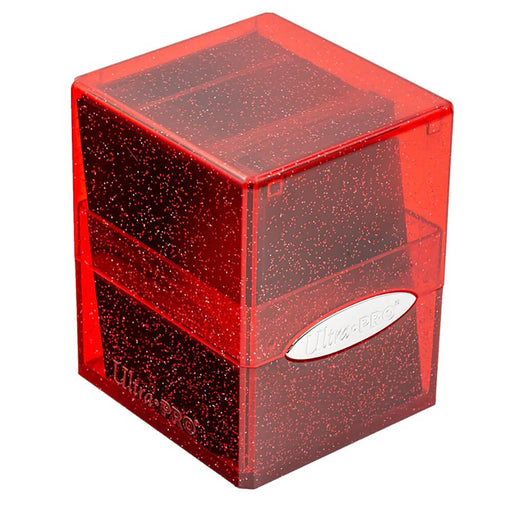 Deck Box - UP Satin (100ct) Satin Cube : Glitter Red