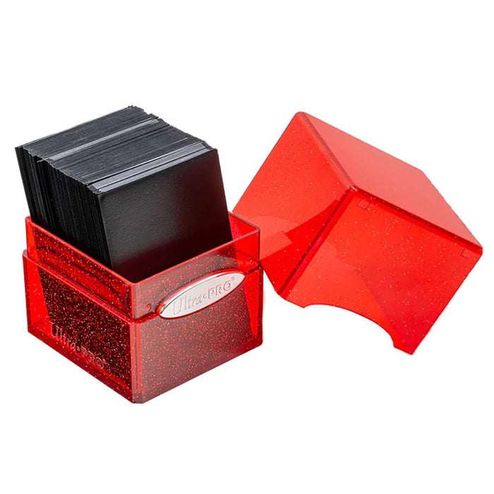 Deck Box - UP Satin (100ct) Satin Cube : Glitter Red