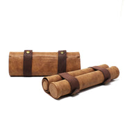 Dual Scroll of Rolling (15x10in) Brown Leatherette