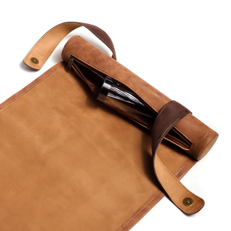 Dual Scroll of Rolling (15x10in) Brown Leatherette