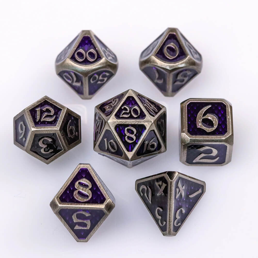 Dice 7-set Metal Drakona (16mm) Gemtooth Edohain