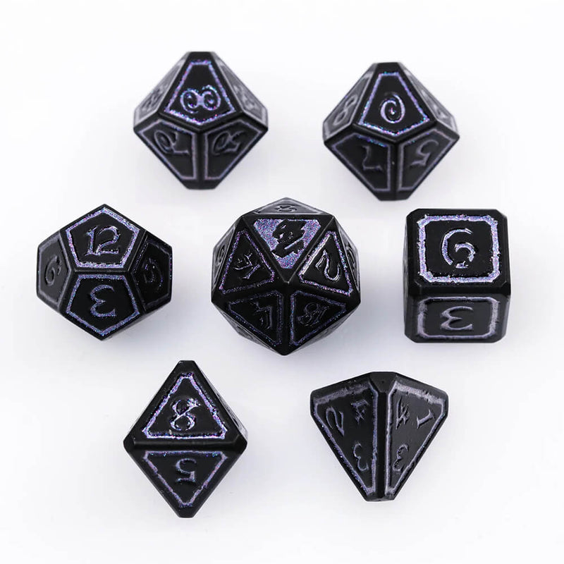 Dice 7-set Metal Mages Guild (16mm) Necromancy