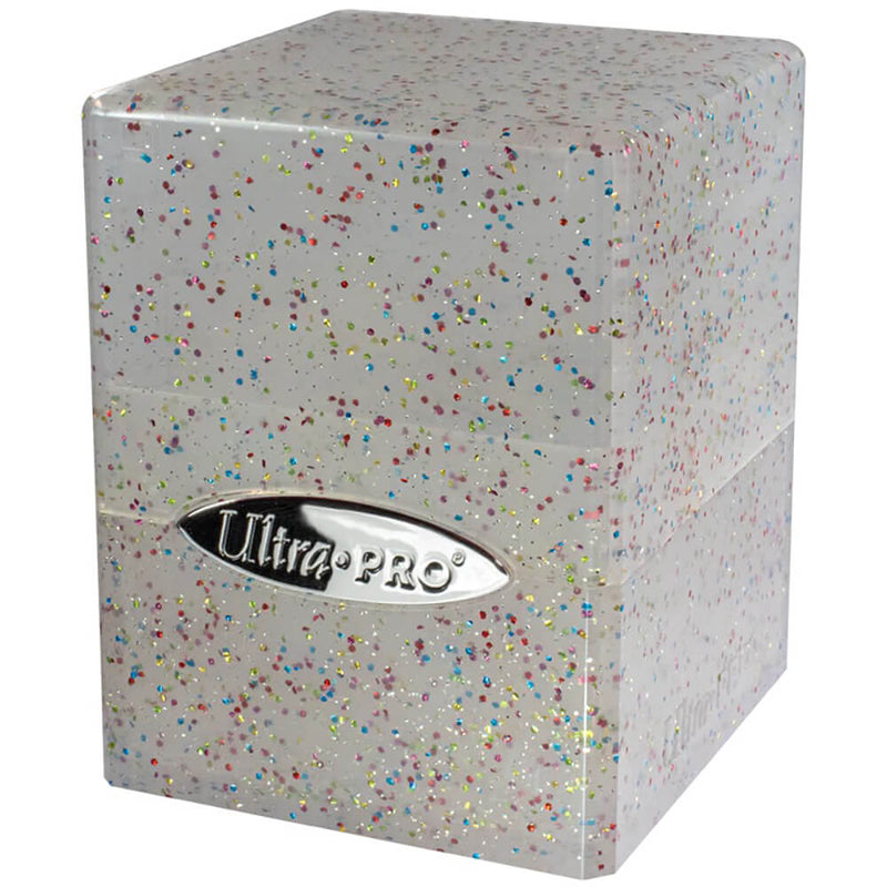 Deck Box - UP Satin (100ct) Satin Cube : Glitter Clear