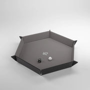 Dice Tray Magnetic Hexagonal (10in) Black / Gray