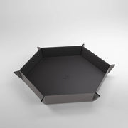 Dice Tray Magnetic Hexagonal (10in) Black / Gray