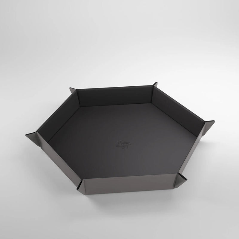 Dice Tray Magnetic Hexagonal (10in) Black / Gray