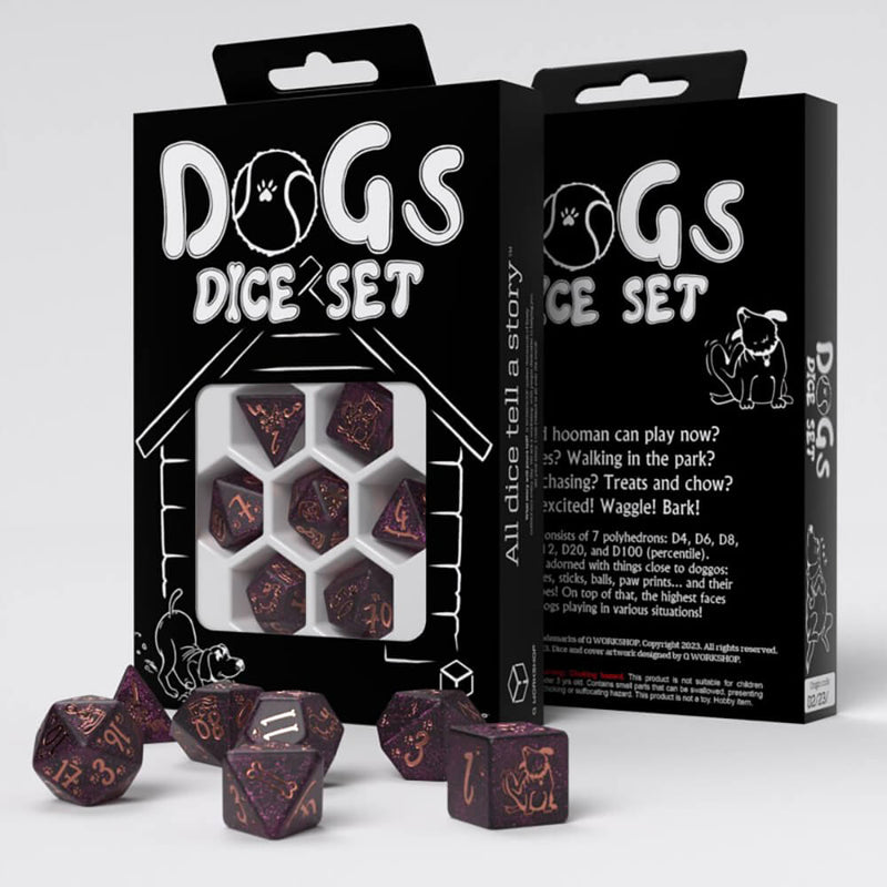 Dice 7-set Dogs (16mm) Luna