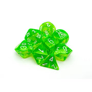 Dice 7-set Lab Translucent (16mm) 30062 Rad Green / White