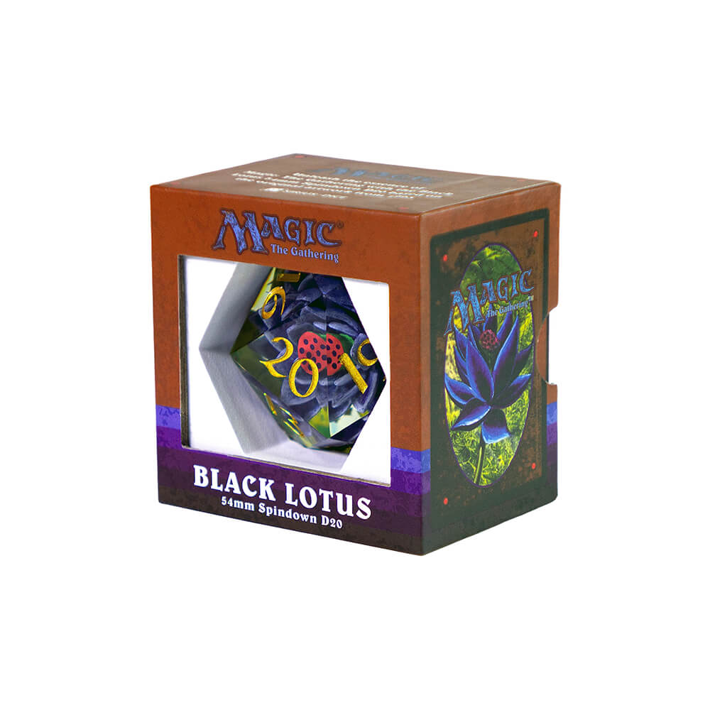Polyhedral Dice d20 Spindown (54mm) Black Lotus Twenty Sided Polyhedral Dice d20 Spindown (54mm) Black Lotus Twenty Sided