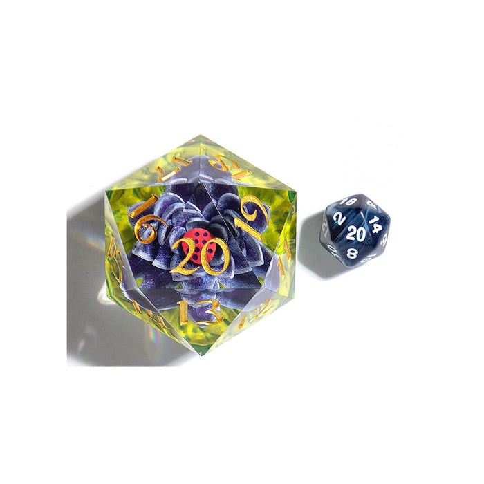 Polyhedral Dice d20 Spindown (54mm) Black Lotus — Twenty Sided™