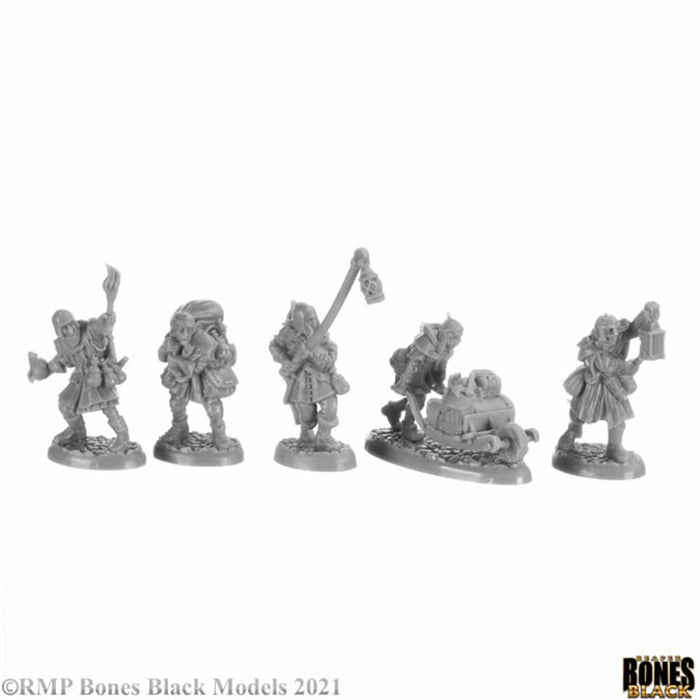 Mini - Reaper Bones Black 44149 Henchmen and Hirelings (13ct)