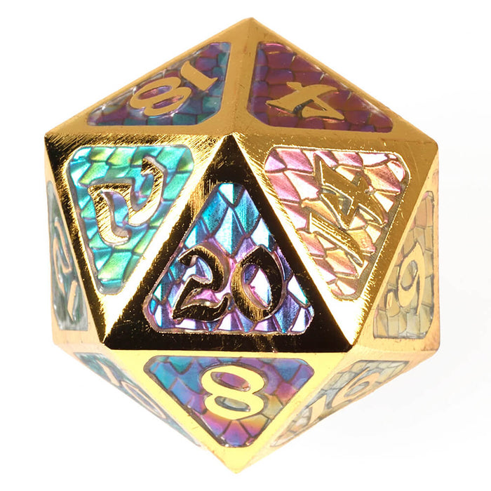 Dice Dire d20 Metal Drakona (25mm) Khaos Hemera