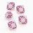 Dice Set + Bag Bardic Inspiration Silver Glitter / Purple