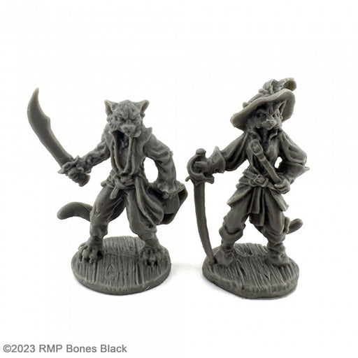 Mini - Reaper Bones Black 20734 Catfolk Buccaneer and Duelist (2ct)