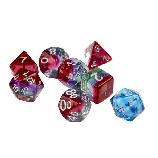 Dice 7-set Translucent (16mm) Watermelon