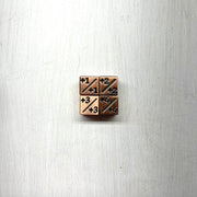 Dice Set 4d6 Counters Positive Metal (16mm) Copper / Black